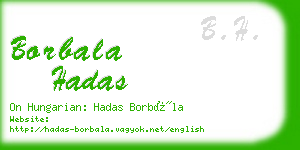 borbala hadas business card